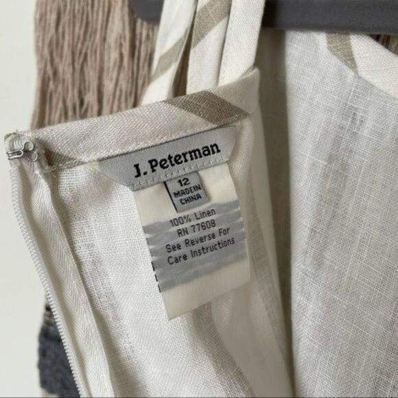 J. Peterman Monte Carlo Linen Tie Jumpsuit 12 - Picture 5 of 6